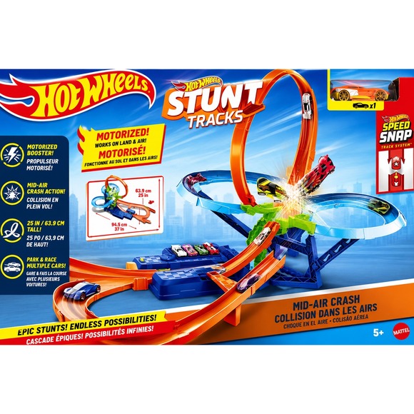 Hot Wheels Other - HOT WHEELS STUNT TRACKS/MID-AIR CRASH MOTORIZED PLAYSET/MATTEL/NEW/MSHWST082026